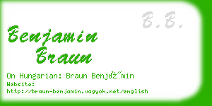 benjamin braun business card